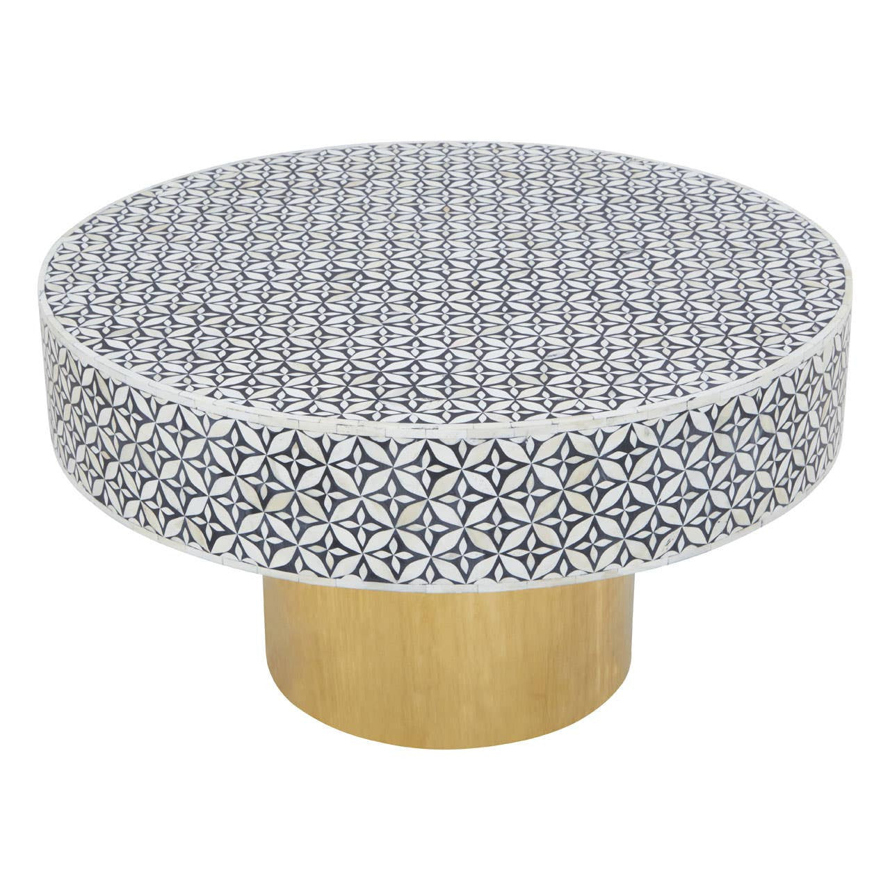 Nova Round Coffee Table With Gold Base