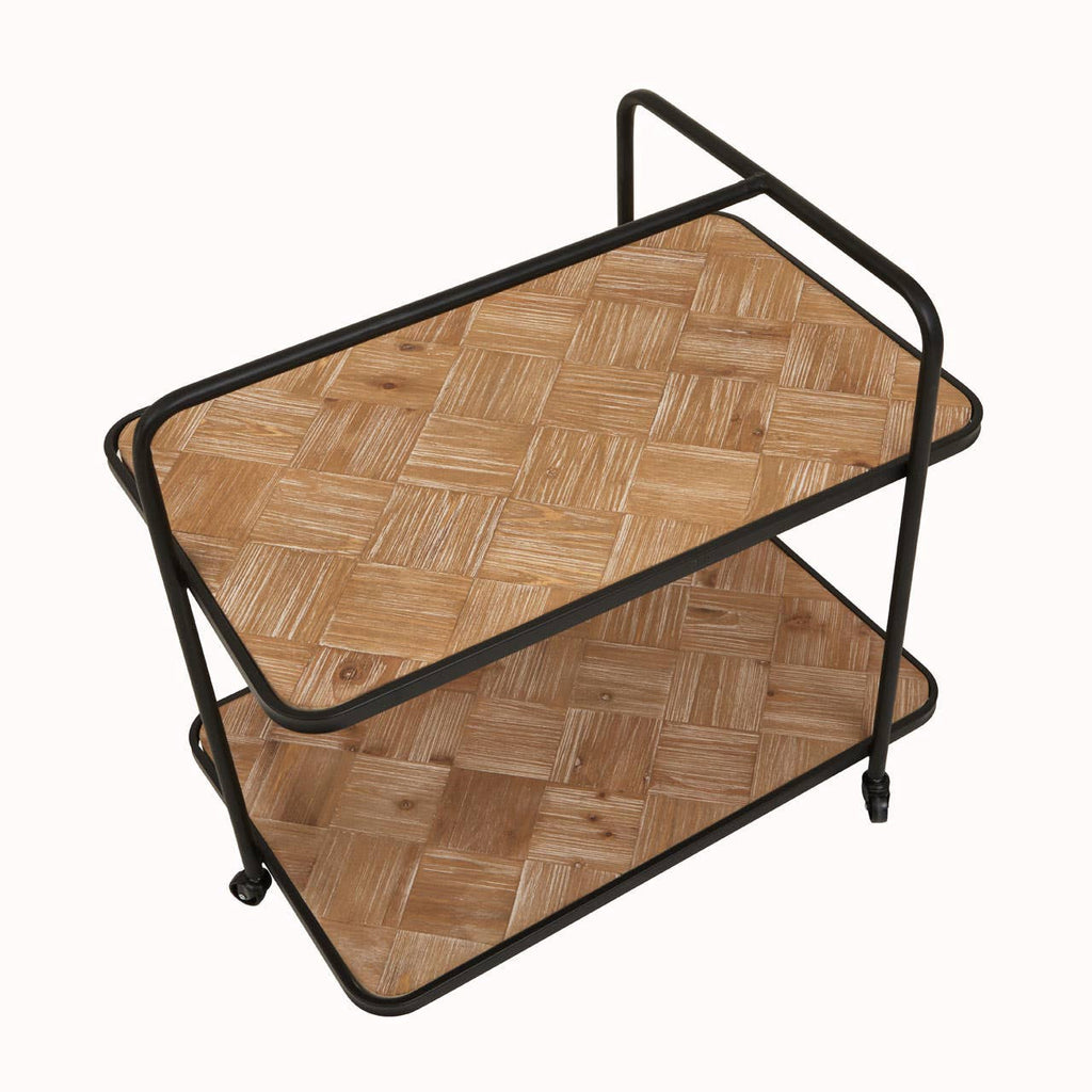 Ashford Parquet Fir Wood Trolley