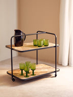 Ashford Parquet Fir Wood Trolley