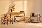 Ashford Parquet Fir Wood Trolley
