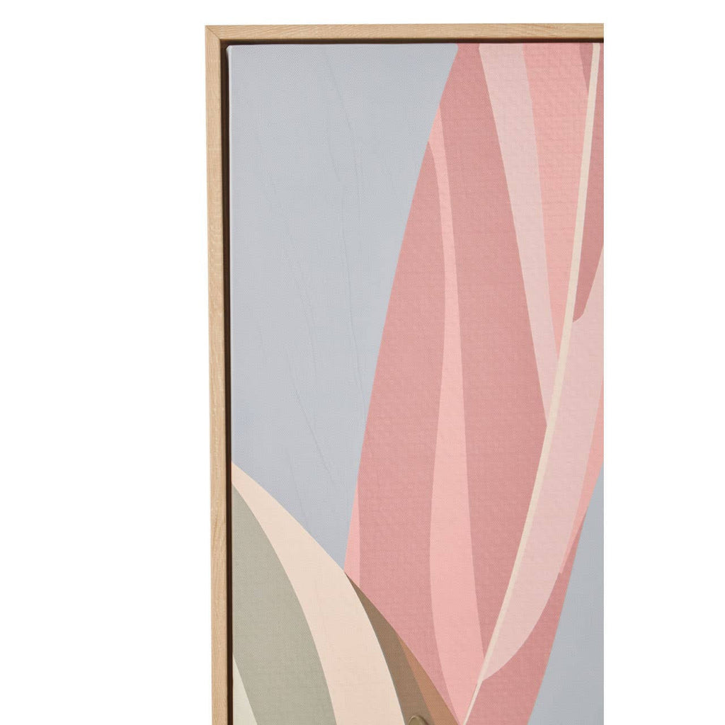 Eden Pastel Leaves Canvas Wall Art