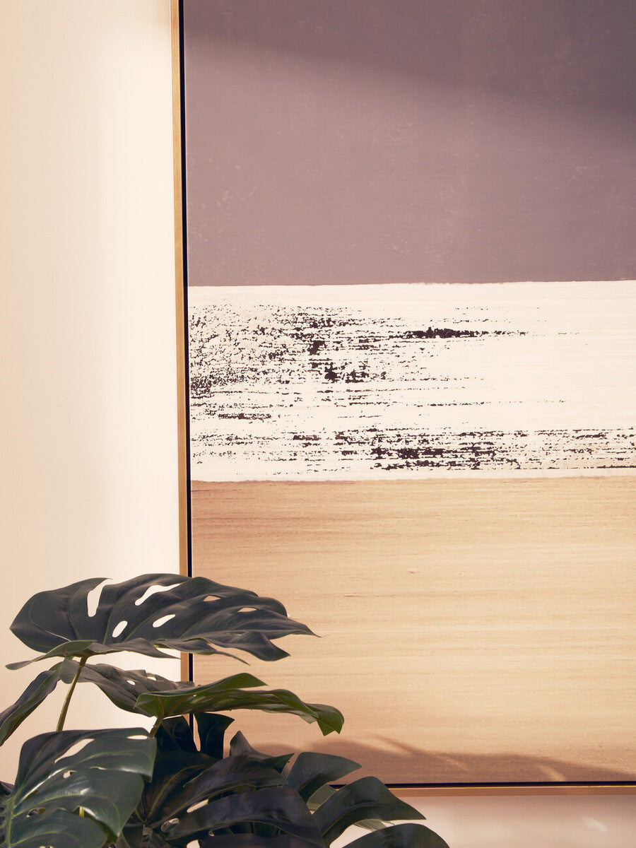 Eden Canvas Gold and Grey Foil Wall Art