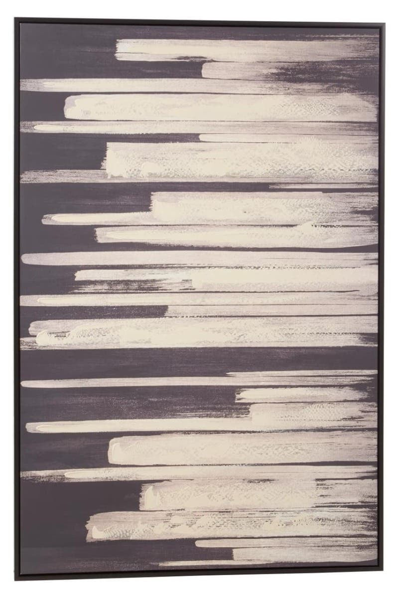 Eden Black and Natural Canvas Wall Art