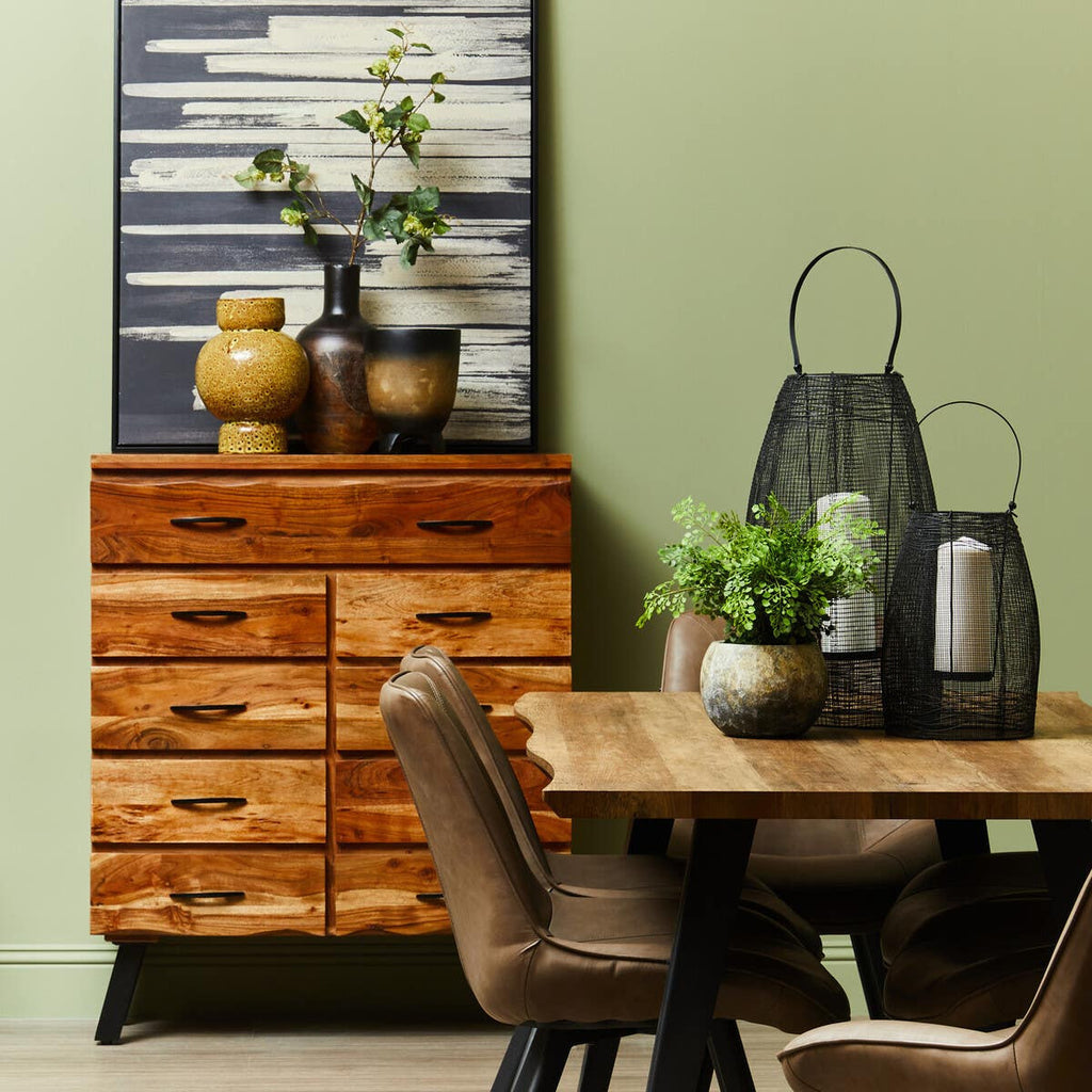 Eden Black and Natural Canvas Wall Art