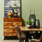 Eden Black and Natural Canvas Wall Art