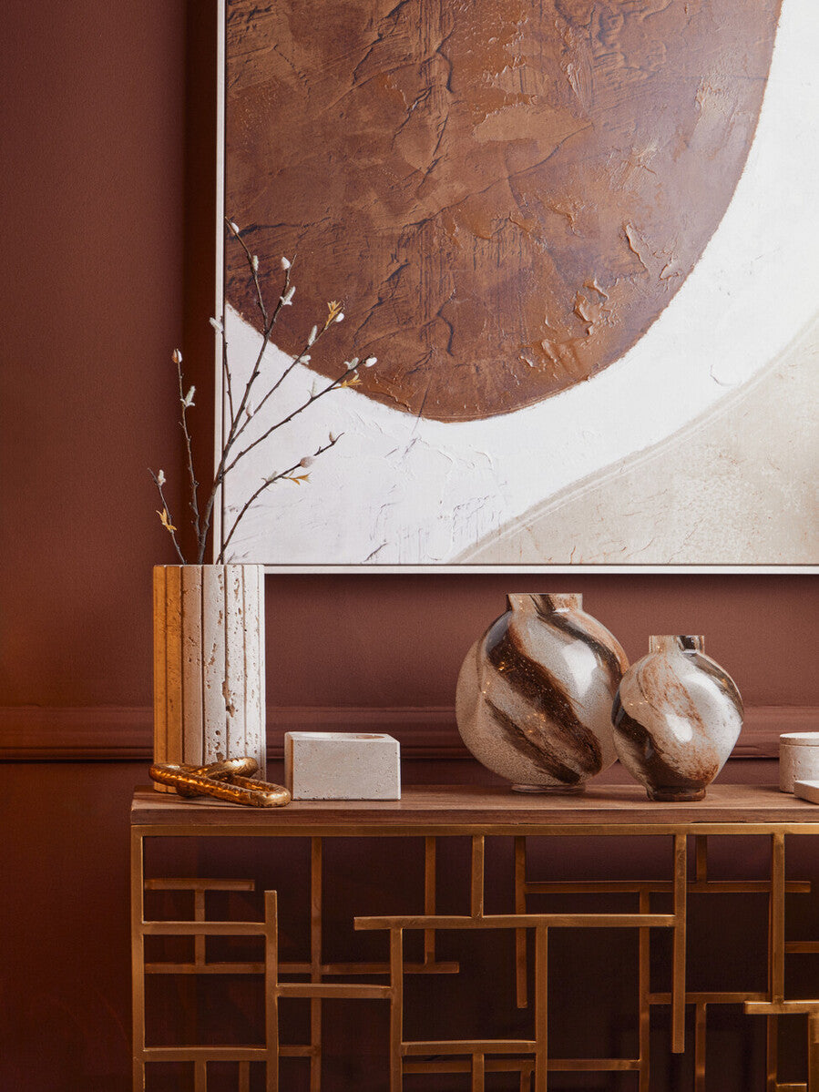 Eden Brown and Natural Textured Wall Art