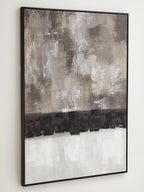 Eden Monochrome Textured Canvas Wall Art