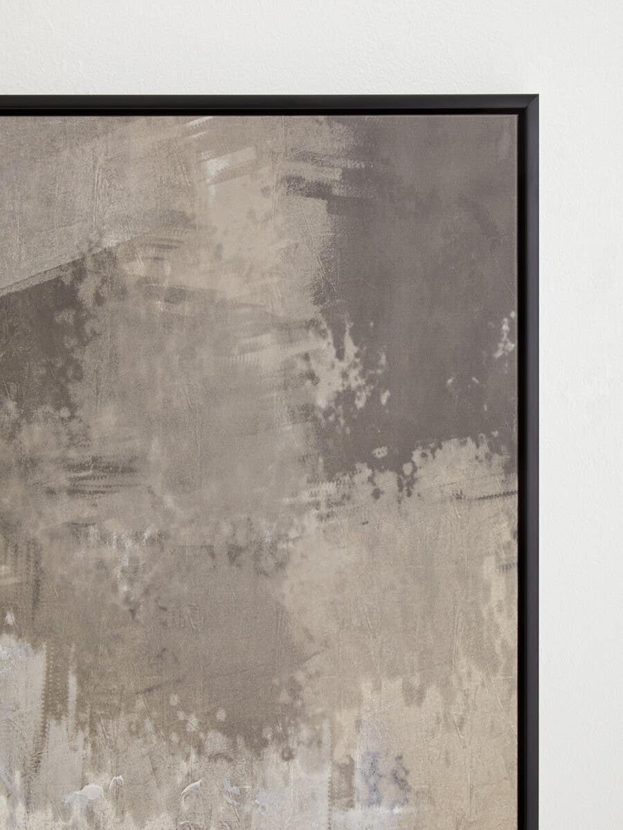 Eden Monochrome Textured Canvas Wall Art