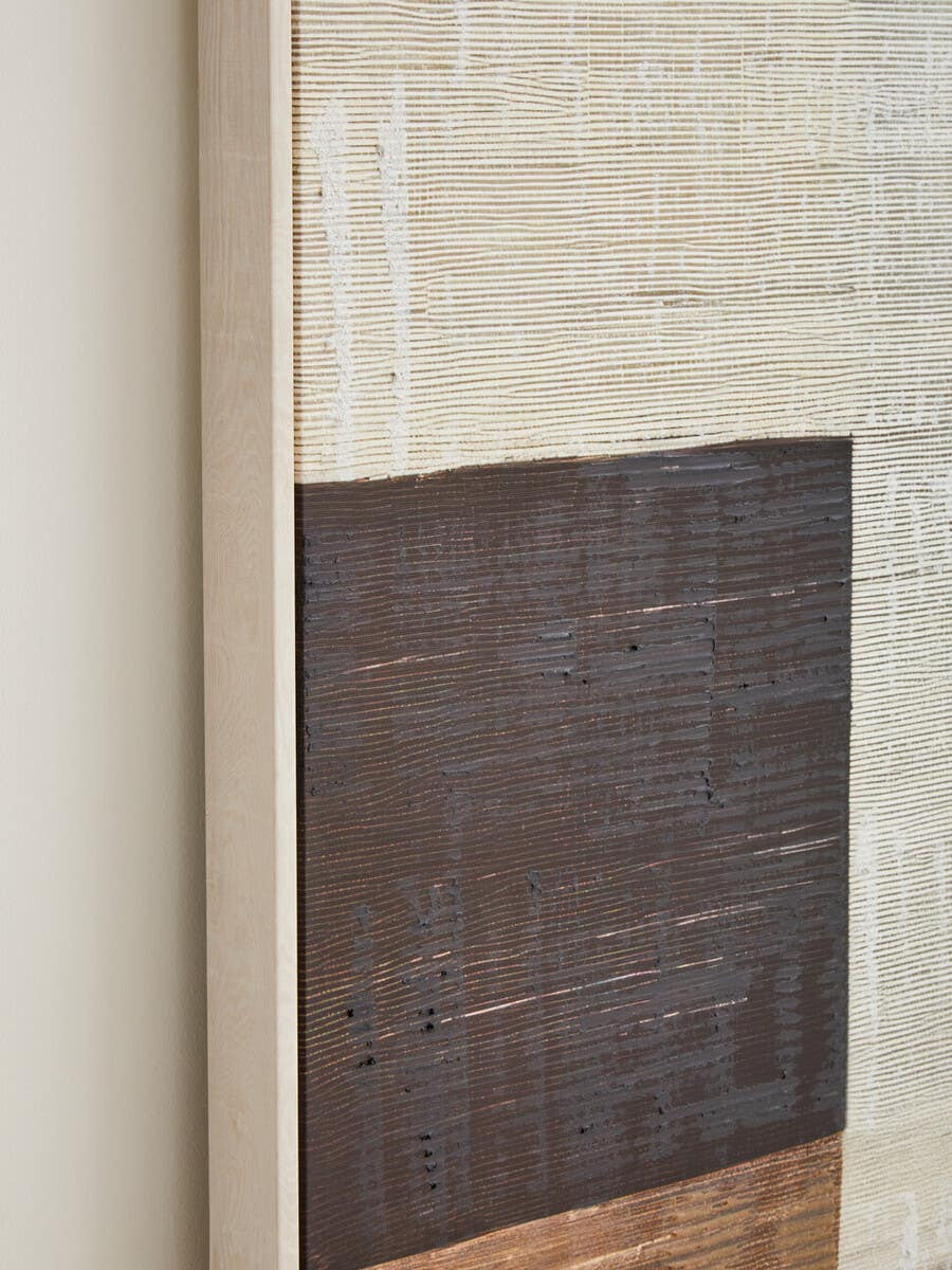 Eden Neutral Abstract Textured Canvas Wall Art