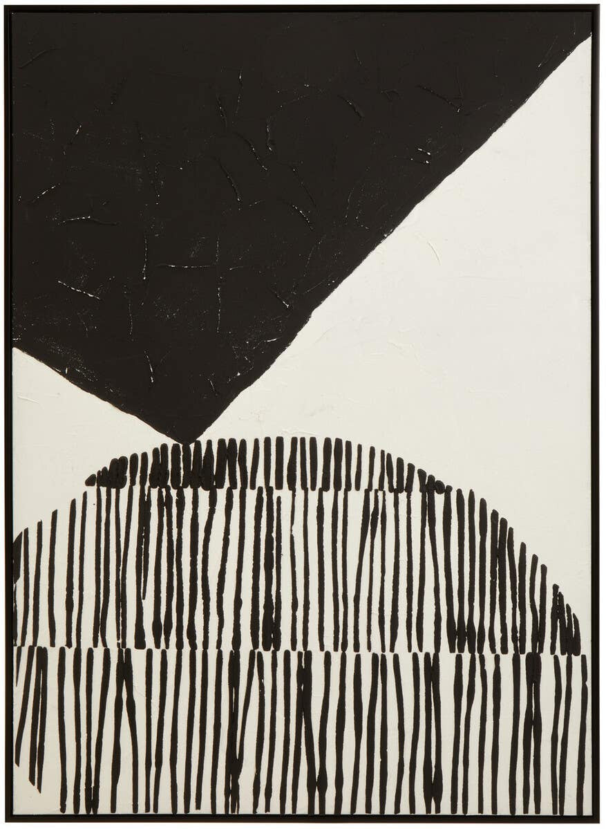 Eden Black and White Abstract Hand Painted Wall Art