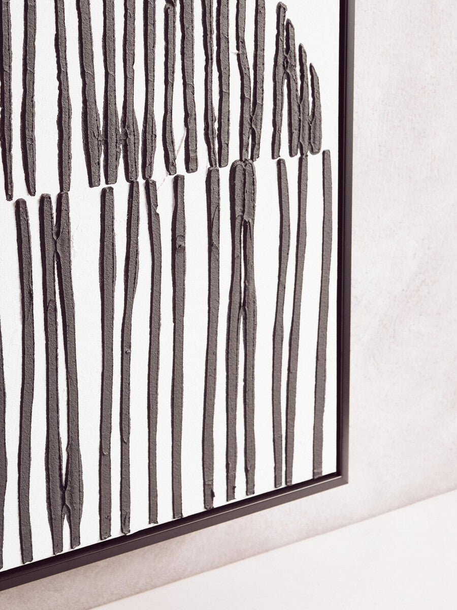 Eden Black and White Abstract Hand Painted Wall Art