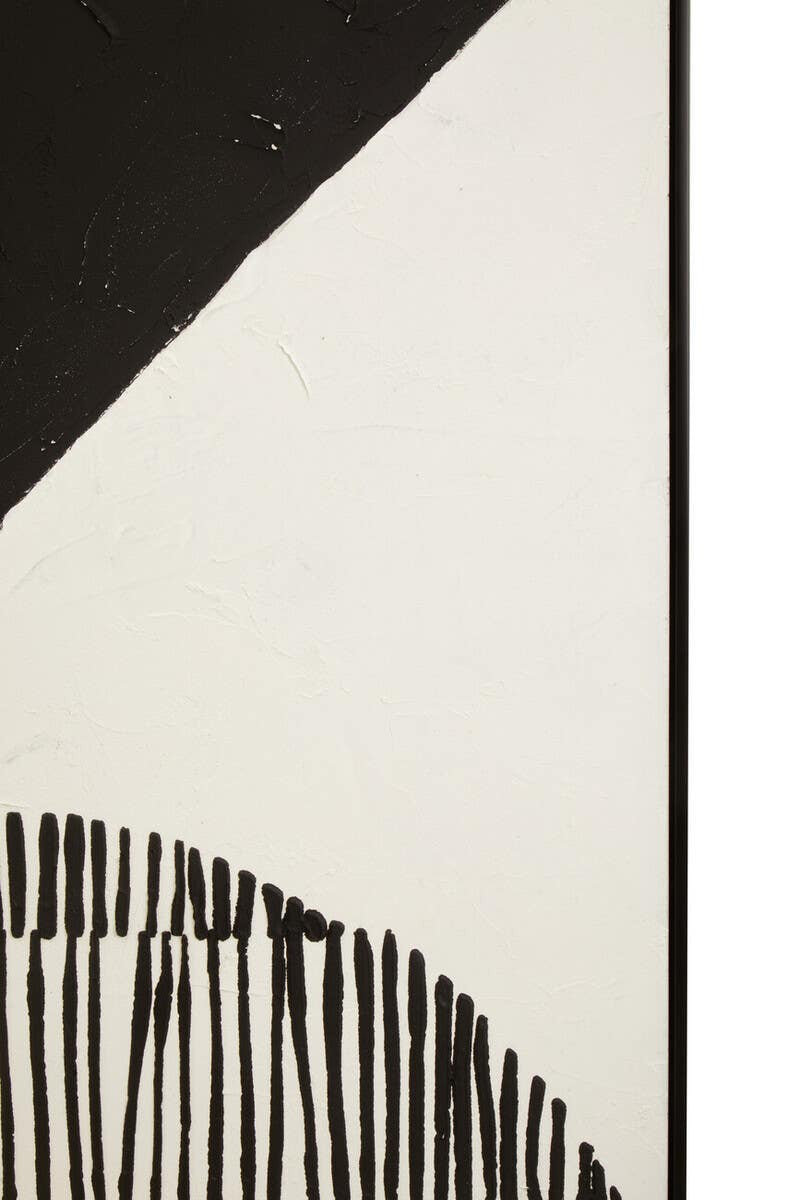 Eden Black and White Abstract Hand Painted Wall Art