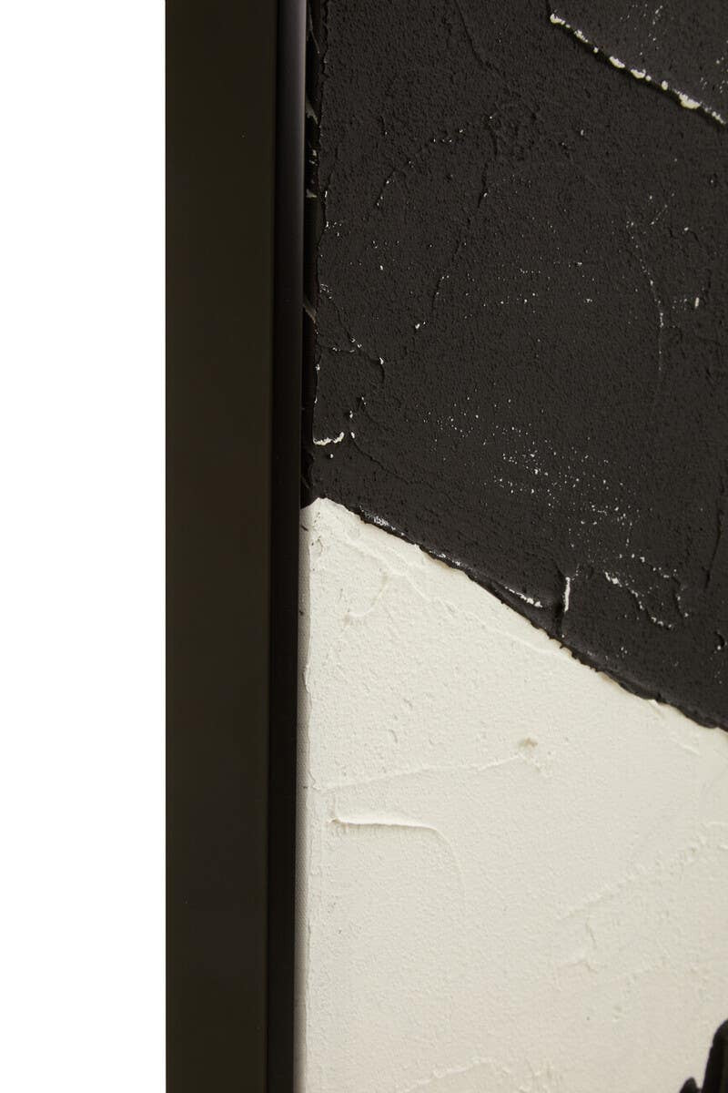 Eden Black and White Abstract Hand Painted Wall Art