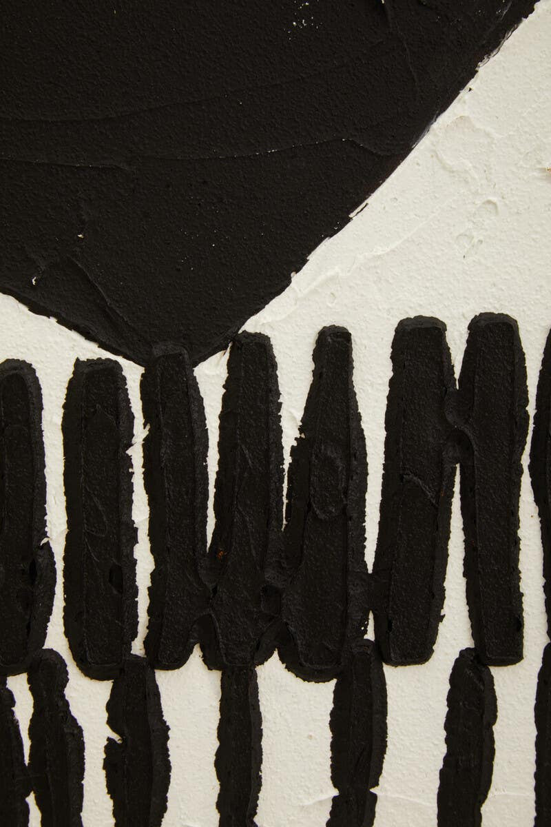 Eden Black and White Abstract Hand Painted Wall Art