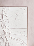 Eden White Hand Painted Sculptural Fabric Wall Art