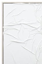 Eden White Hand Painted Sculptural Fabric Wall Art