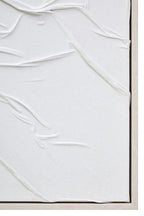 Eden White Hand Painted Sculptural Fabric Wall Art