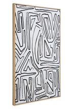 Eden Abstract Black and Cream Textured Wall Art