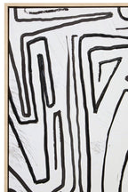 Eden Abstract Black and Cream Textured Wall Art