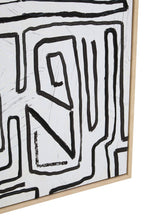 Eden Abstract Black and Cream Textured Wall Art