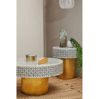 Nova Round Coffee Table With Gold Base