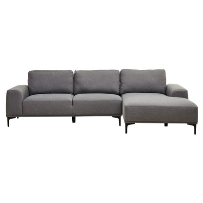 Horizon 3 Seat Charcoal Fabric Left Chaise Sofa
